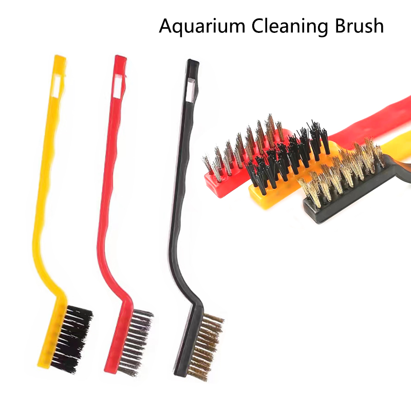 Aquarium Fish Maintenance - 15cm Steel Wire Brush Aquarium Algae