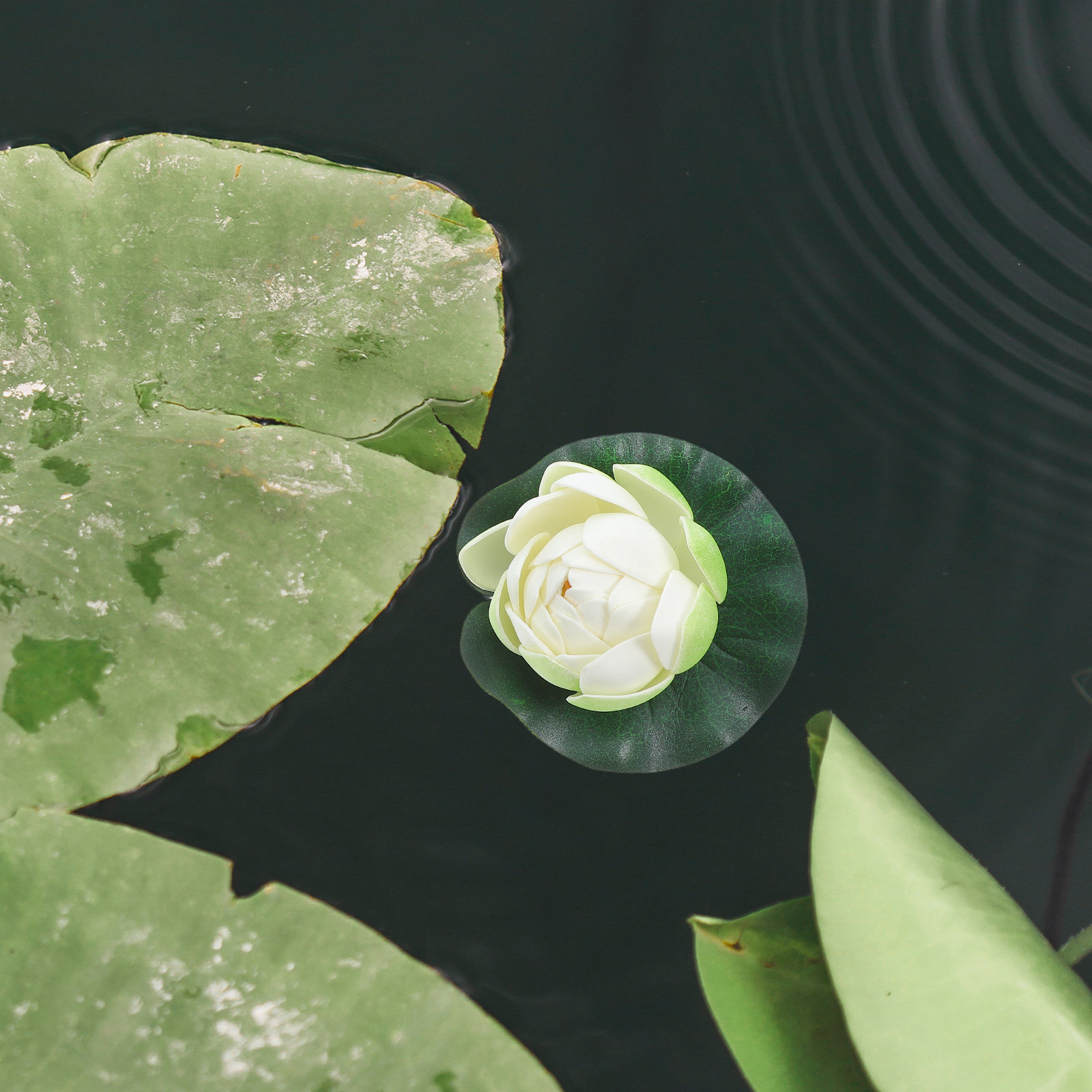 Aquarium Fish In Pond - 5Pcs Artificial Floating Water Lily Simulation