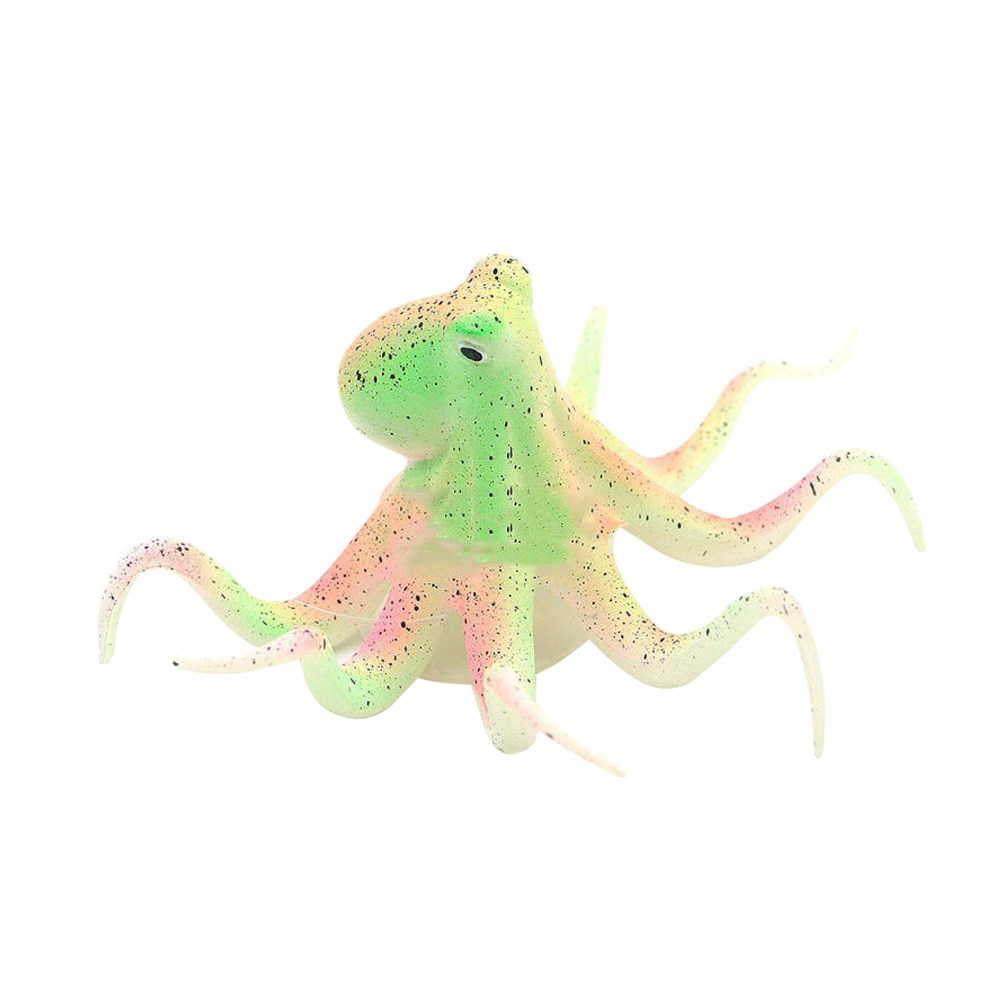 Aquarium Fish Hiding Spot - Night Glow Simulation Octopus Aquarium Decor