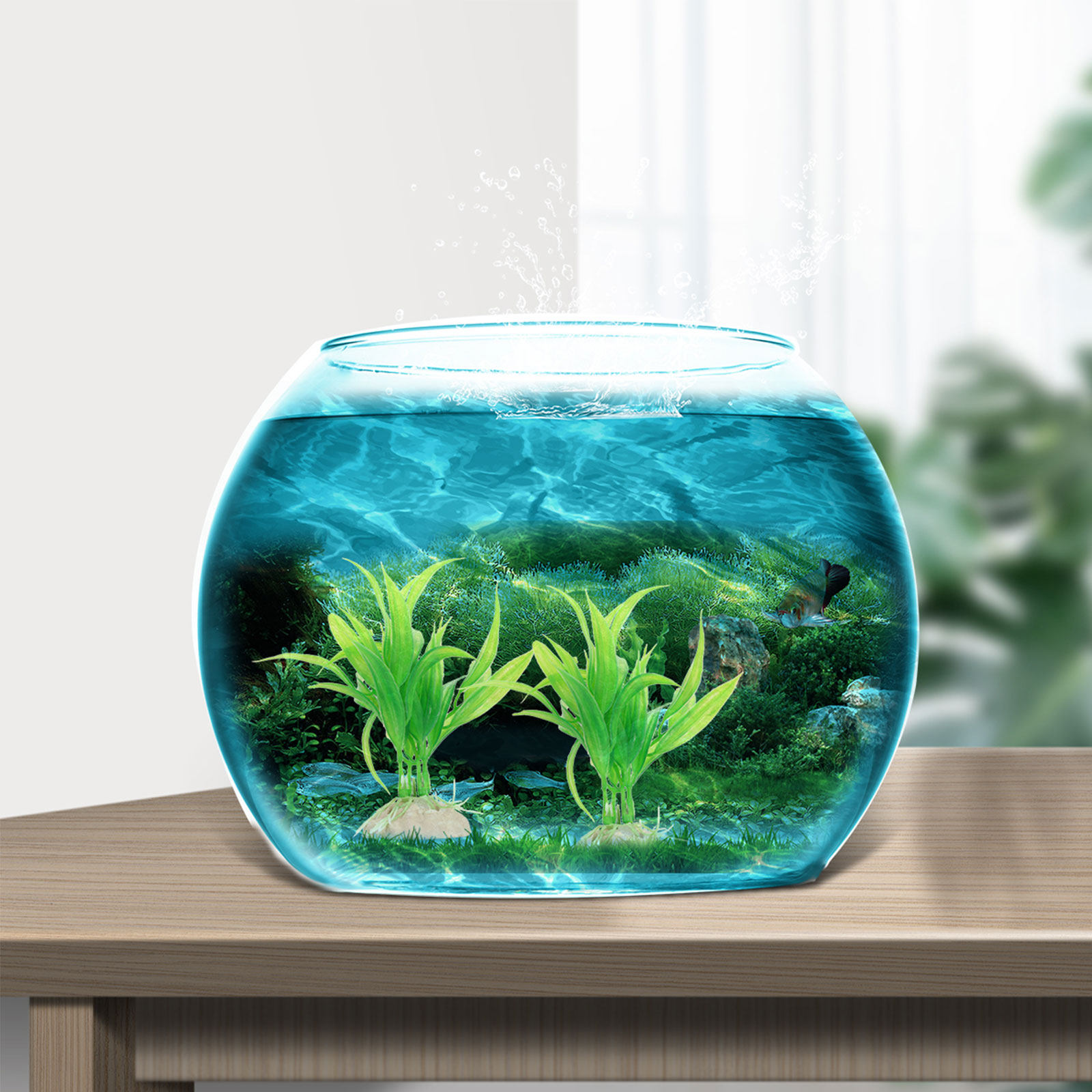 10Pcs Lifelike Resin Grass Aqu - Aquarium Fish Hiding Spot incelemesi ve fiyatı