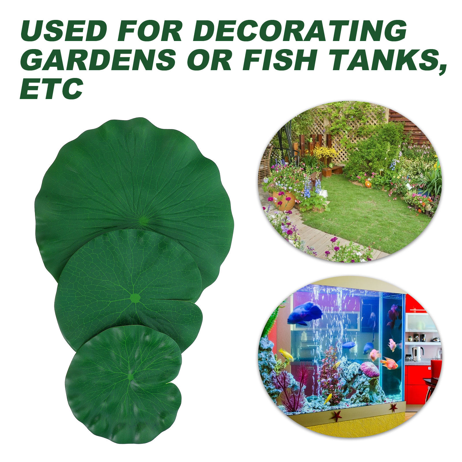 15Pcs Artificial Lotus Leaves  - Aquarium Fish In Pond incelemesi ve fiyatı
