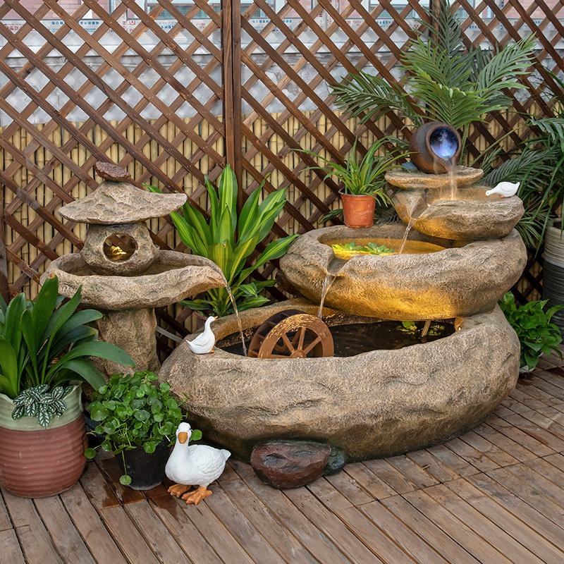 Outdoor Balcony Fish Pond Cour - Aquarium Fish In Pond incelemesi ve fiyatı