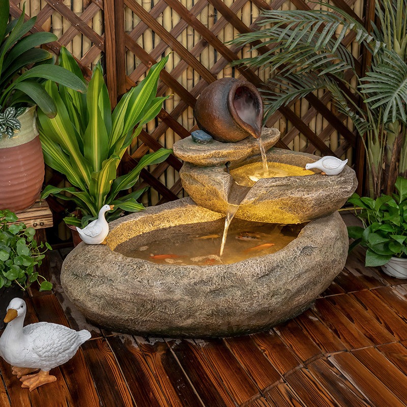 Outdoor Balcony Fish Pond Cour - Aquarium Fish In Pond incelemesi ve fiyatı