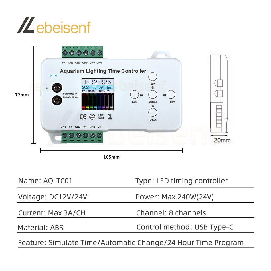 DC 12V 24V 8-Channel Programma - Aquarium Fish Common incelemesi ve fiyatı