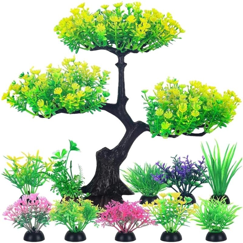 10 Pcs Artificial Green Aquati - Aquarium Fish Hiding Spot incelemesi ve fiyatı