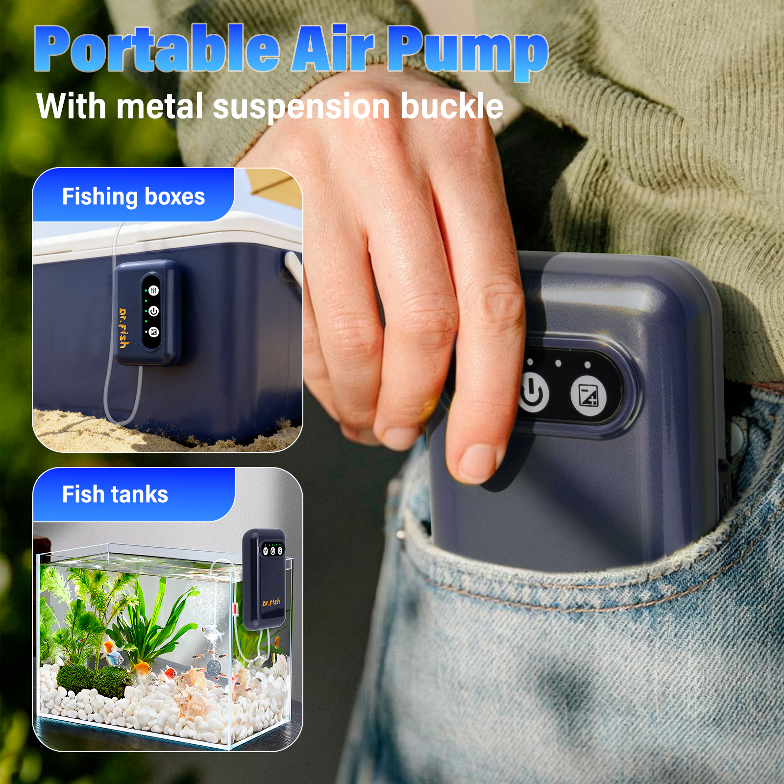 Aquarium Air Pump USB Recharge - Aquarium Fish Fishing incelemesi ve fiyatı