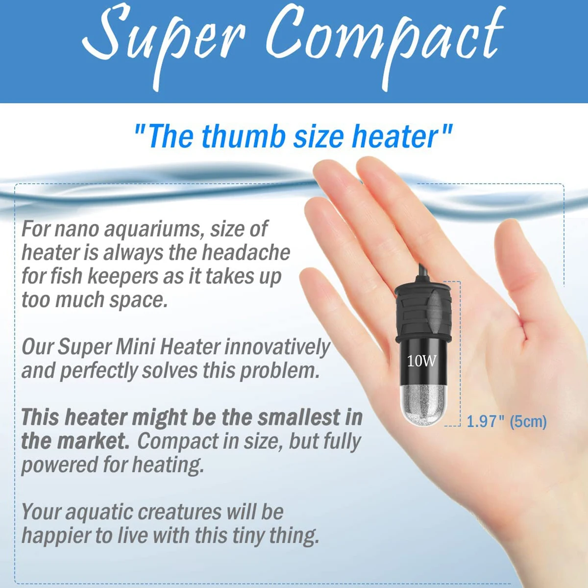 10W Adjustable Aquarium Heater - Aquarium Fish Cold Water incelemesi ve fiyatı