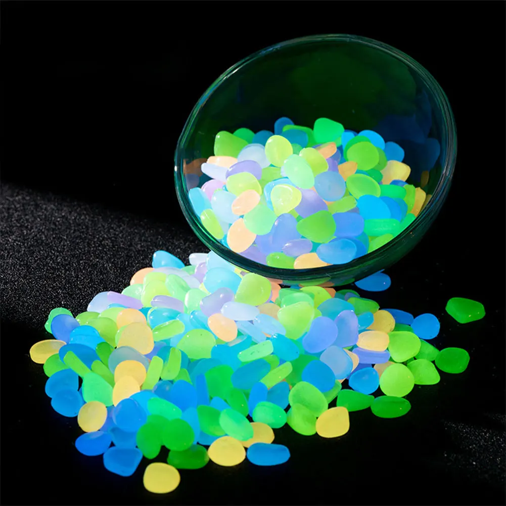 100Pcs Pebbles Glow In The Dar - Aquarium Fish Fishing incelemesi ve fiyatı