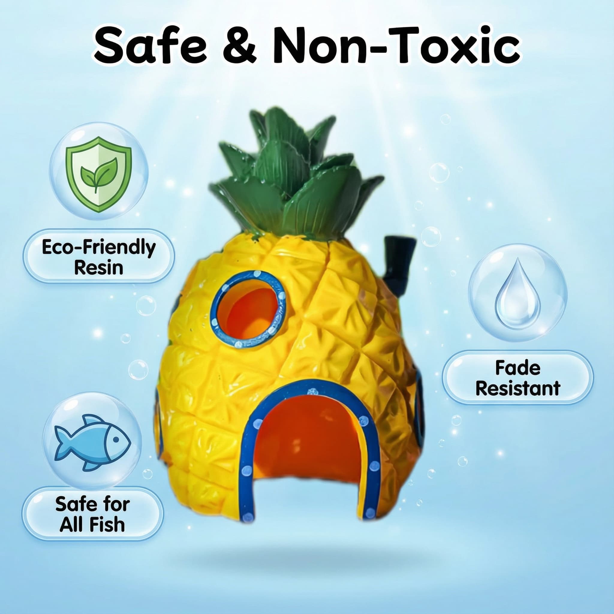 Pineapple House Aquarium Decor - Aquarium Fish Hiding Places incelemesi ve fiyatı