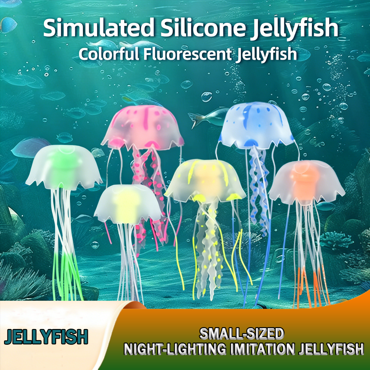 3 Pcs Glowing Jellyfish Fish T - Aquarium Fish Discus incelemesi ve fiyatı